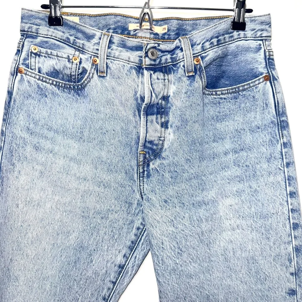 Levi's Wedgie Straight Jean In Acid Wash 29 - Picture 3 of 9